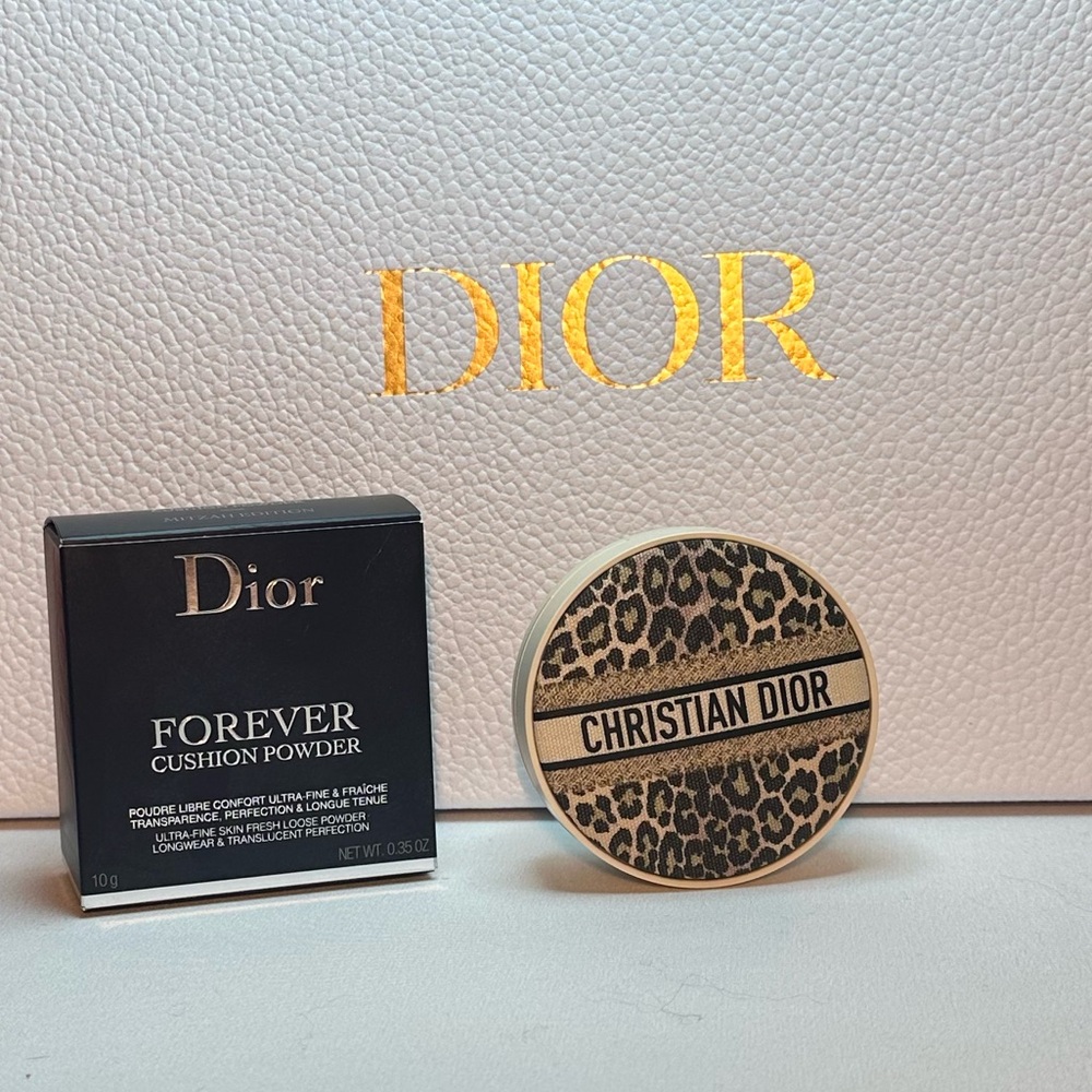 Dior Mitzah Leopard Print Cushion Powder Rose